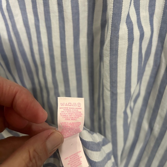 Excellent Condition Victoria's Secret size Large  Blue and White Stripe gown - Picture 8 of 11